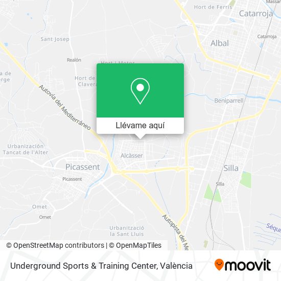 Mapa Underground Sports & Training Center