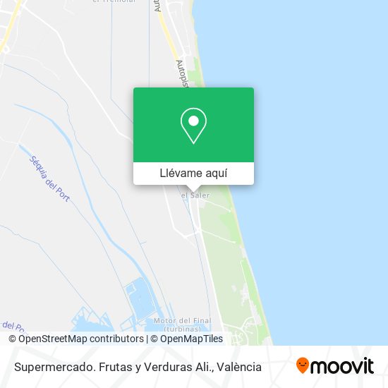 Mapa Supermercado. Frutas y Verduras Ali.