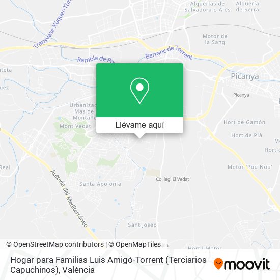 Mapa Hogar para Familias Luis Amigó-Torrent (Terciarios Capuchinos)