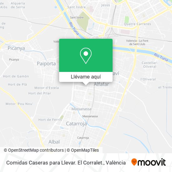 Mapa Comidas Caseras para Llevar. El Corralet.