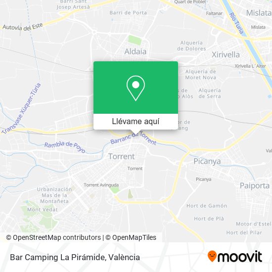 Mapa Bar Camping La Pirámide