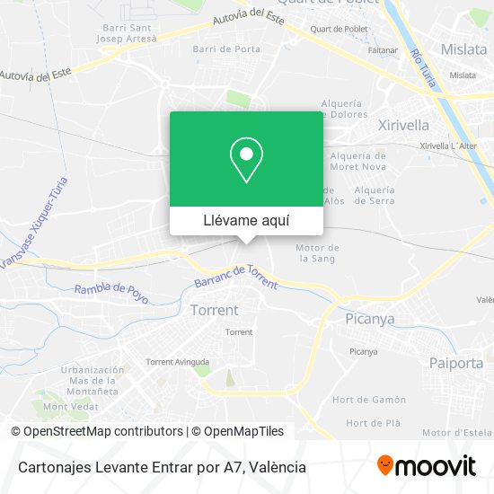 Mapa Cartonajes Levante Entrar por A7