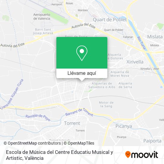 Mapa Escola de Música del Centre Educatiu Musical y Artistic