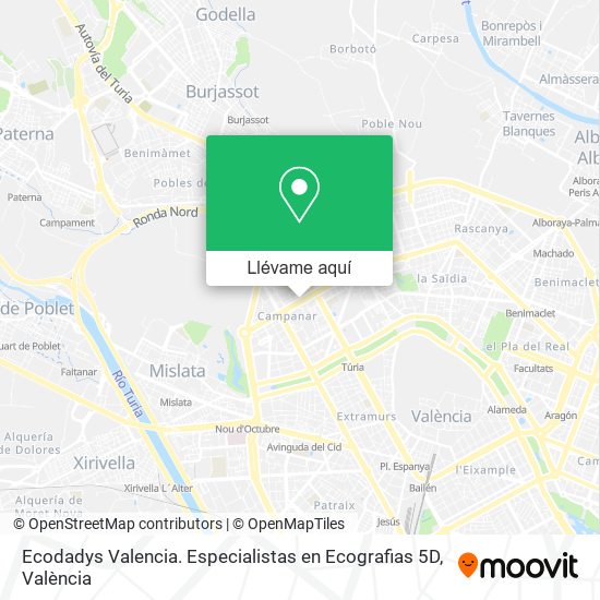 Mapa Ecodadys Valencia. Especialistas en Ecografias 5D