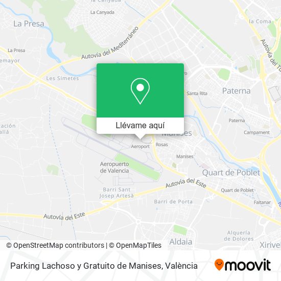 Mapa Parking Lachoso y Gratuito de Manises