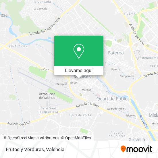 Mapa Frutas y Verduras