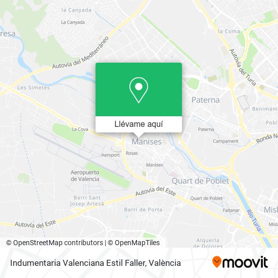 Mapa Indumentaria Valenciana Estil Faller