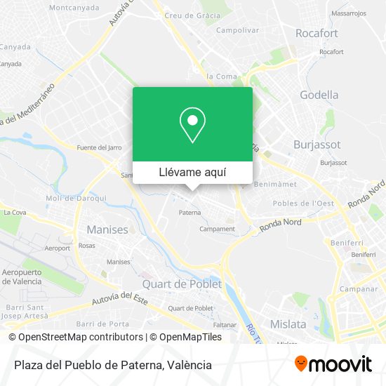 Mapa Plaza del Pueblo de Paterna