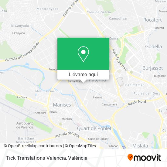 Mapa Tick Translations Valencia
