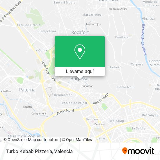 Mapa Turko Kebab Pizzería