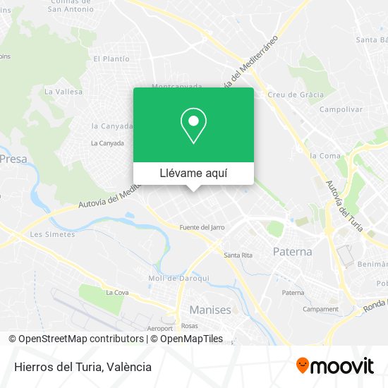 Mapa Hierros del Turia