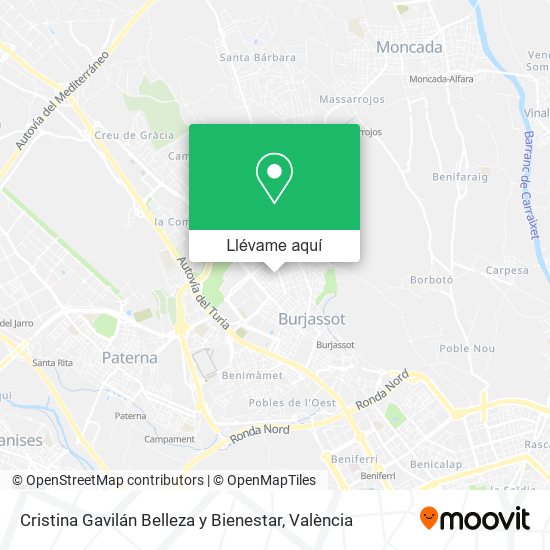 Mapa Cristina Gavilán Belleza y Bienestar