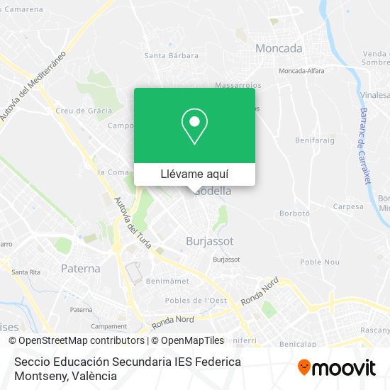 Mapa Seccio Educación Secundaria IES Federica Montseny
