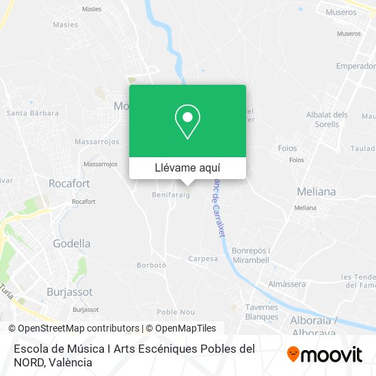 Mapa Escola de Música I Arts Escéniques Pobles del NORD
