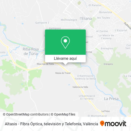 Mapa Altasis - Fibra Óptica, televisión y Telefonía