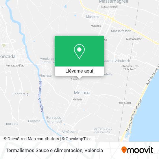 Mapa Termalismos Sauce e Alimentación