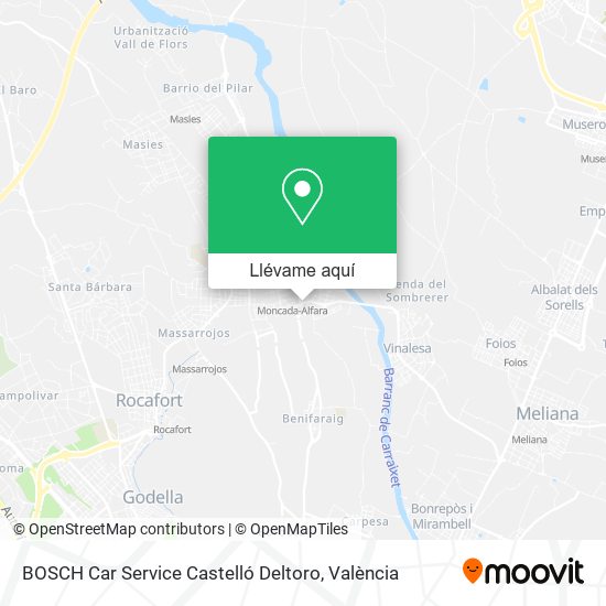 Mapa BOSCH Car Service Castelló Deltoro