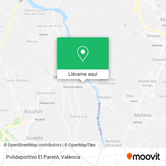 Mapa Polideportivo El Paretó