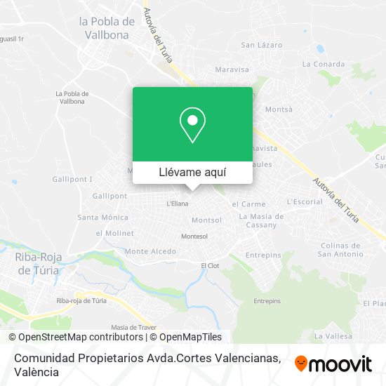 Mapa Comunidad Propietarios Avda.Cortes Valencianas