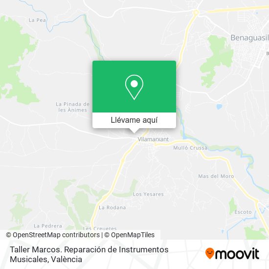 Mapa Taller Marcos. Reparación de Instrumentos Musicales