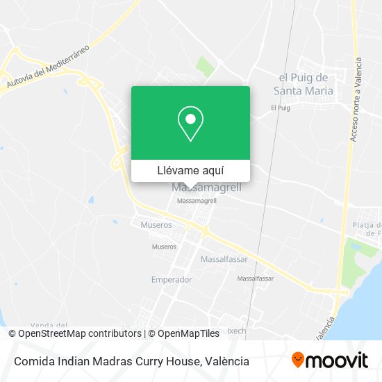 Mapa Comida Indian Madras Curry House
