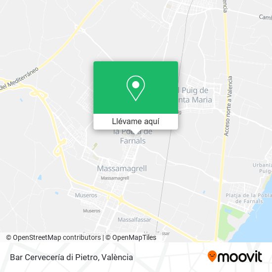Mapa Bar Cervecería di Pietro