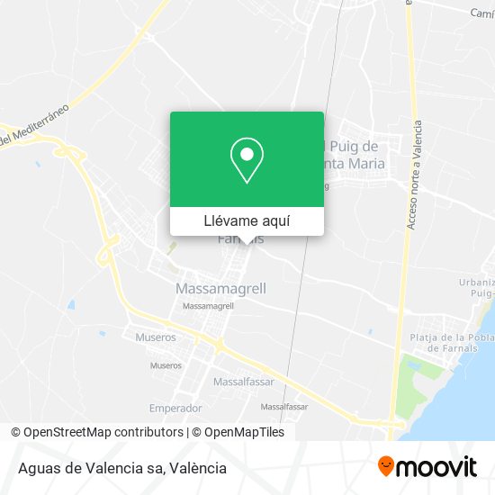 Mapa Aguas de Valencia sa