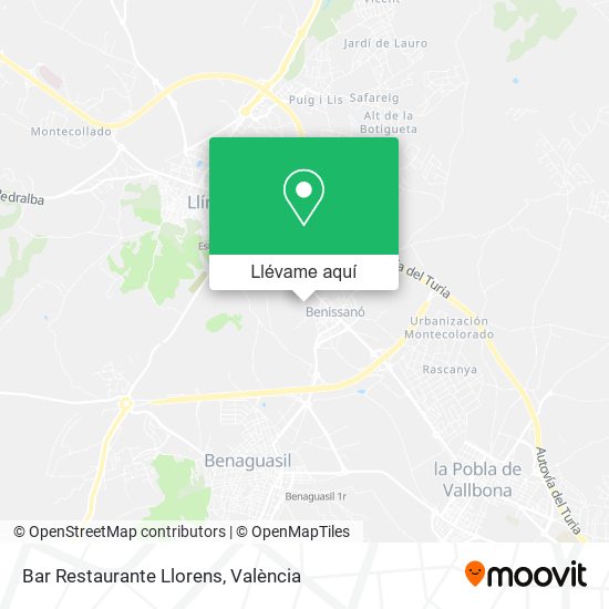 Mapa Bar Restaurante Llorens