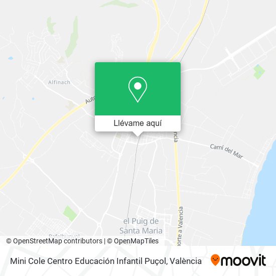 Mapa Mini Cole Centro Educación Infantil Puçol