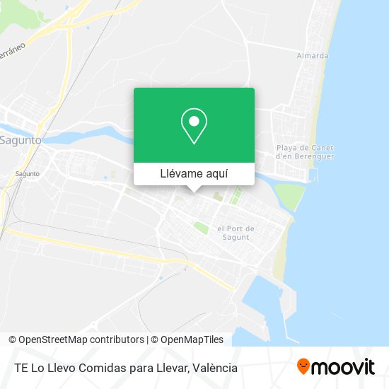 Mapa TE Lo Llevo Comidas para Llevar