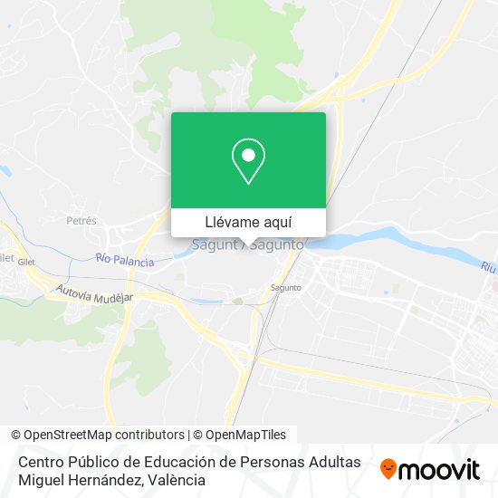 Mapa Centro Público de Educación de Personas Adultas Miguel Hernández