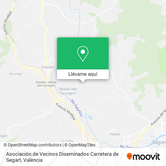 Mapa Asociación de Vecinos Diseminados Carretera de Segart