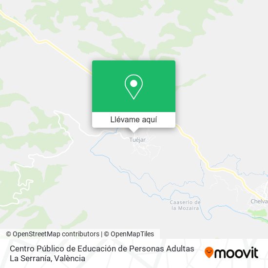 Mapa Centro Público de Educación de Personas Adultas La Serranía