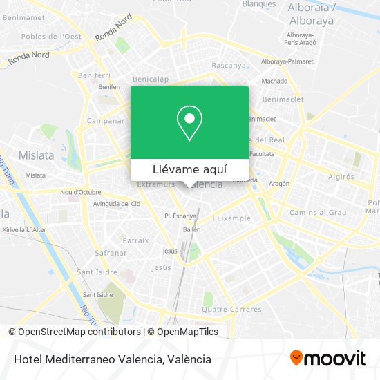 Mapa Hotel Mediterraneo Valencia