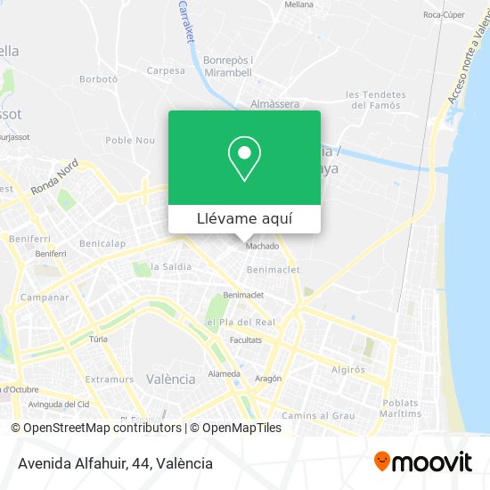 Mapa Avenida Alfahuir, 44