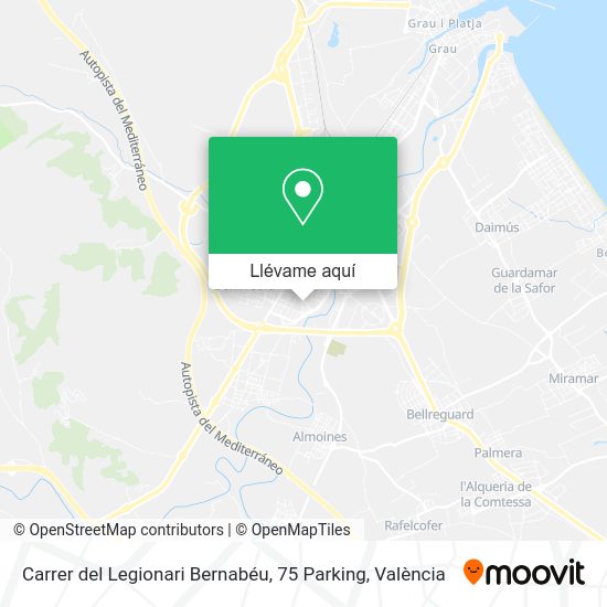 Mapa Carrer del Legionari Bernabéu, 75 Parking
