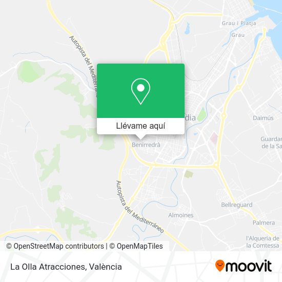 Mapa La Olla Atracciones