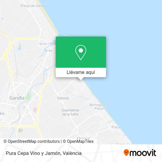 Mapa Pura Cepa Vino y Jamón