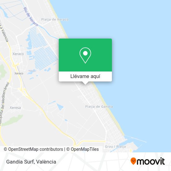 Mapa Gandía Surf