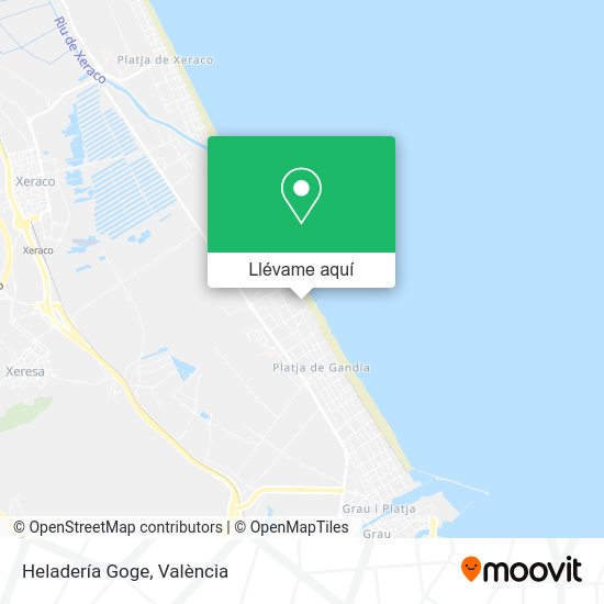 Mapa Heladería Goge