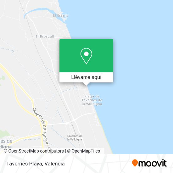 Mapa Tavernes Playa
