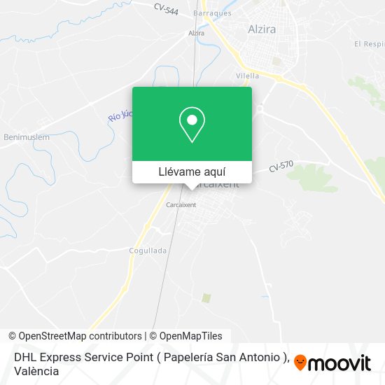 Mapa DHL Express Service Point ( Papelería San Antonio )