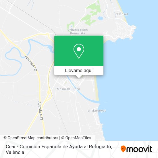 Mapa Cear - Comisión Española de Ayuda al Refugiado