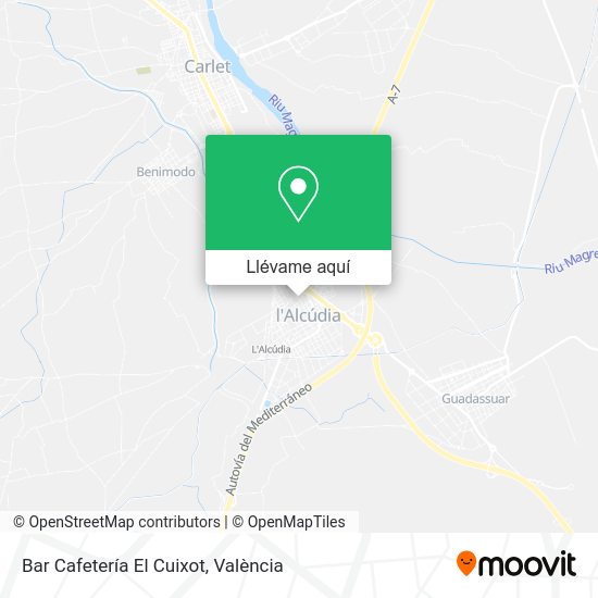 Mapa Bar Cafetería El Cuixot