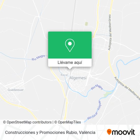 Mapa Construcciones y Promociones Rubio