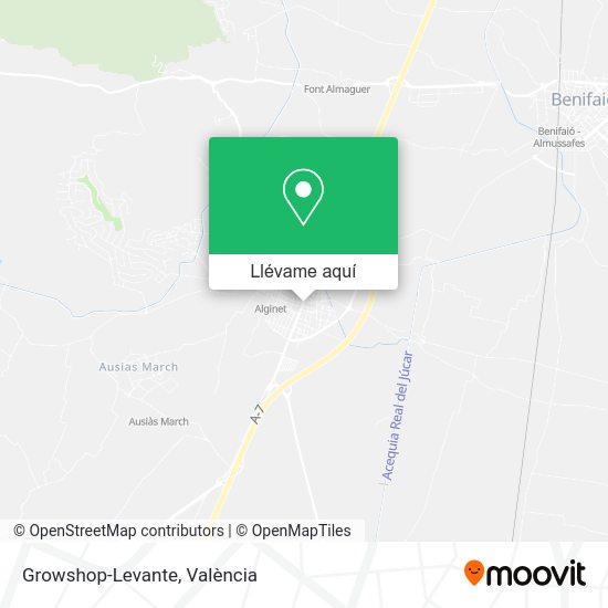 Mapa Growshop-Levante