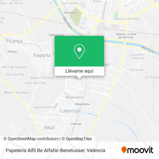 Mapa Papelería Alfil.Be Alfafar-Benetusser