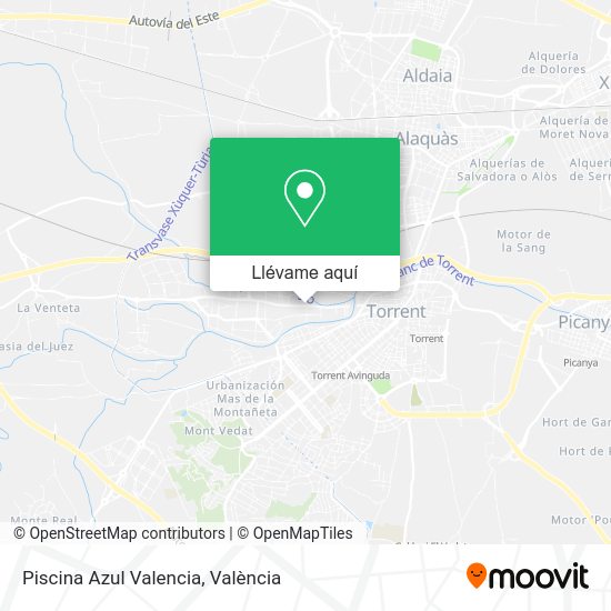 Mapa Piscina Azul Valencia