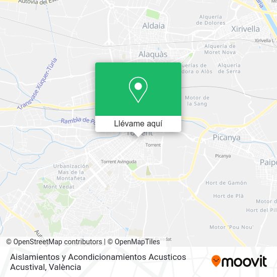 Mapa Aislamientos y Acondicionamientos Acusticos Acustival