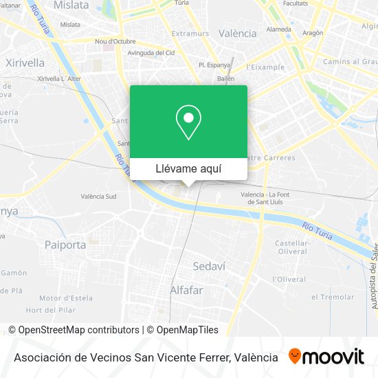 Mapa Asociación de Vecinos San Vicente Ferrer